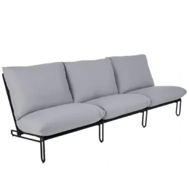 Blixt 3-sitssoffa svart/sky grey