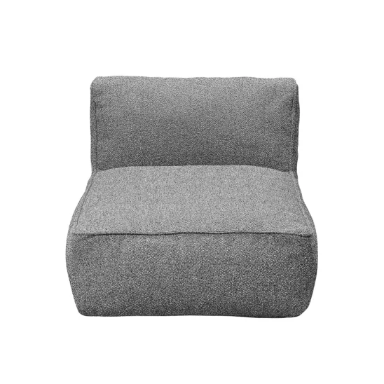 Grow fåtölj i tyget bouclé stone.