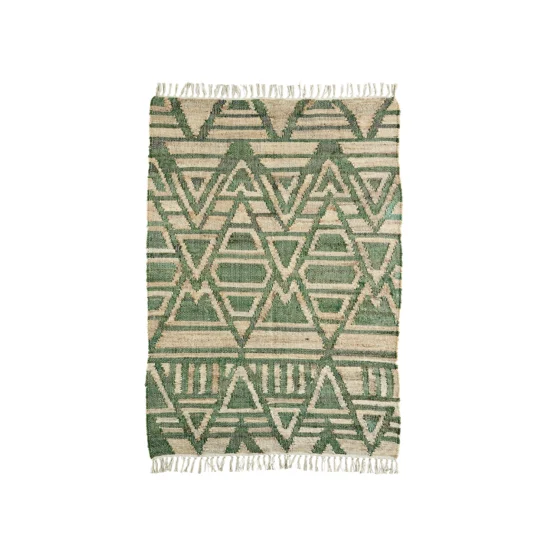 Matta i jute i grönt och natur.