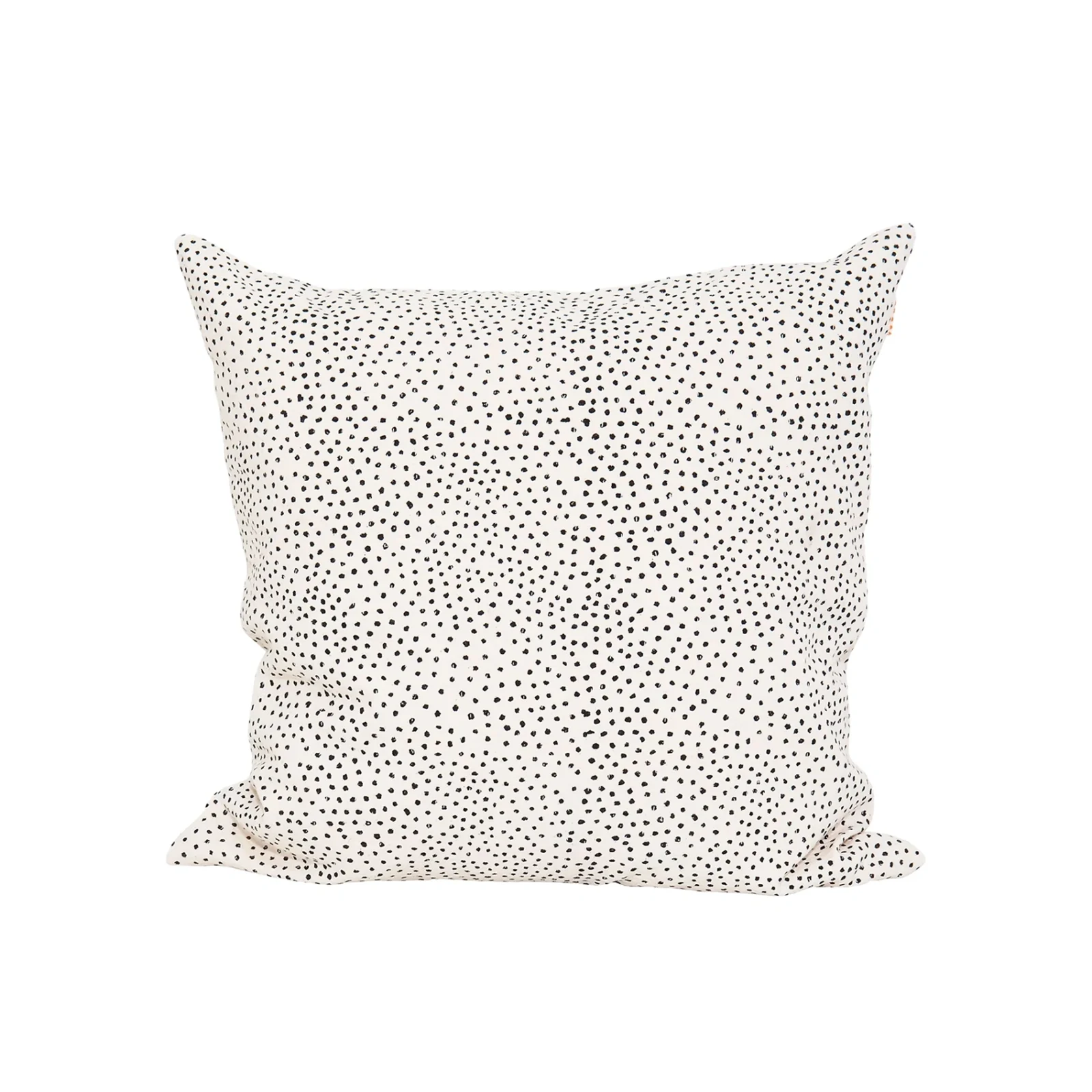 Fleck quiltat kuddfodral vit/svart 50x50 cm
