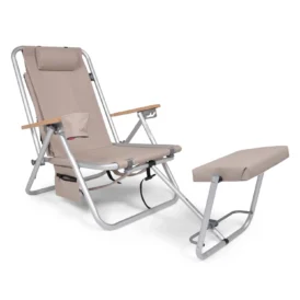 Roxy friluftsstol med Kylbag/mobilficka beige