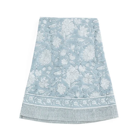 Bordsduk Indian Rose dusty blue, Ø220 cm