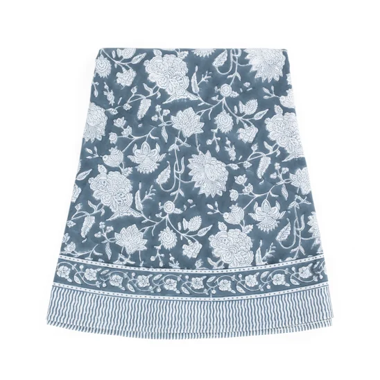 Bordsduk Indian Rose true navy, Ø220 cm