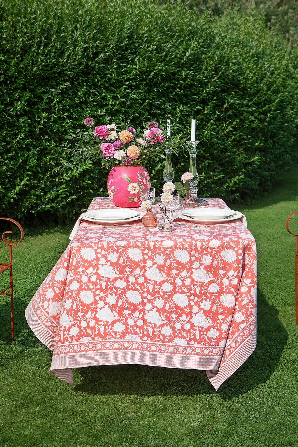 Bordsduk Indian Rose lantana rose, 150x350 cm