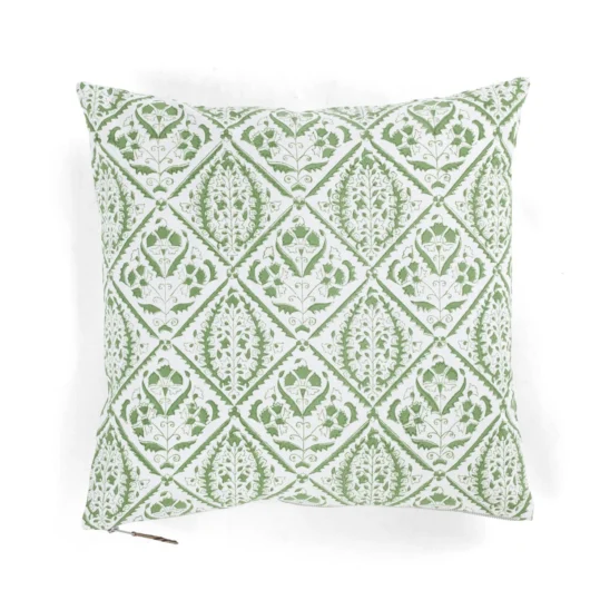 Kuddfodral Jaipur green tea 50x50 cm