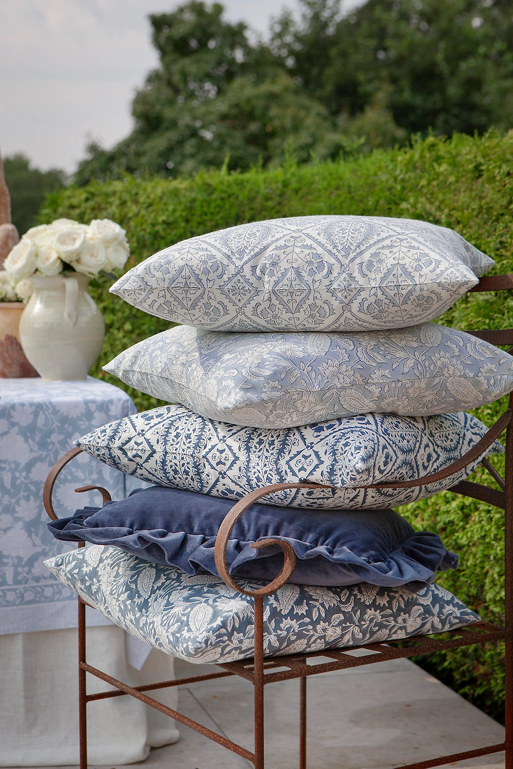 Kuddfodral Jodhpur true navy 50x50 cm