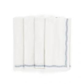 Servetter Embroidery dusty blue, 4-pack