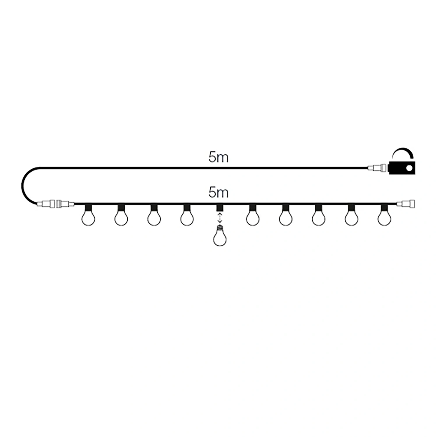 Cosy Start ljusslinga varmvit, 5 m