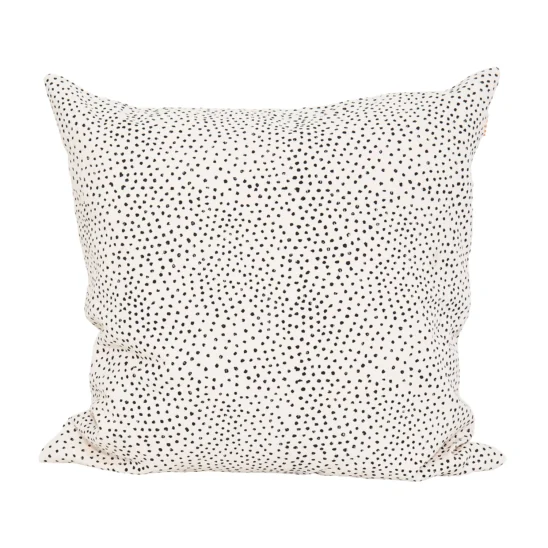 Kuddfodral Fleck vit/svart 50x50 cm