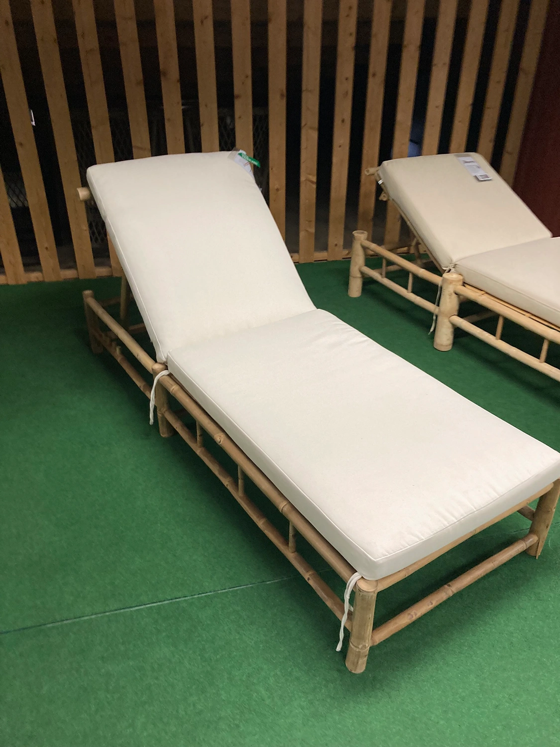 Solsäng enkel bambu/offwhite