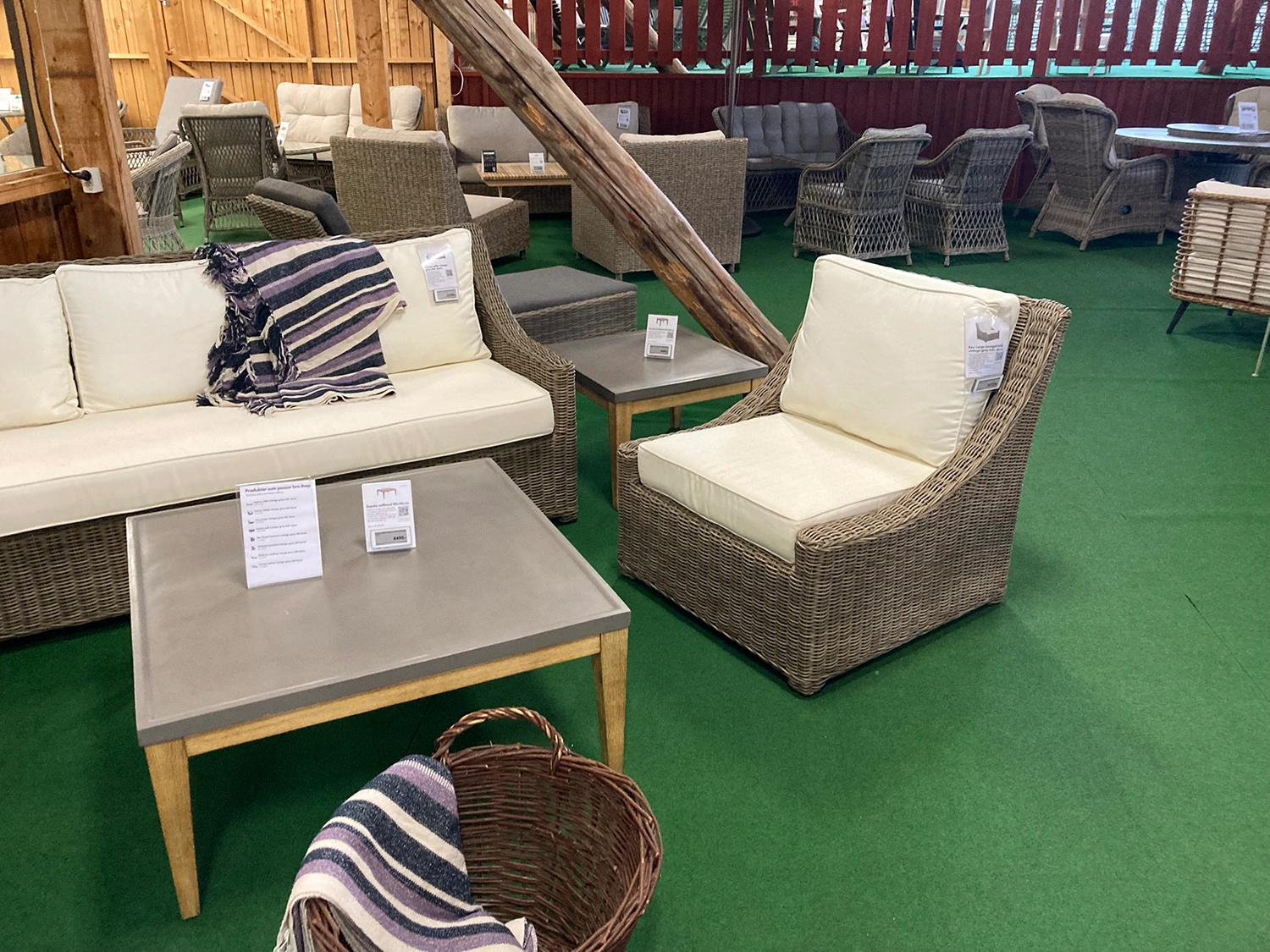 Key Largo fåtölj vintagegrå – med dyna