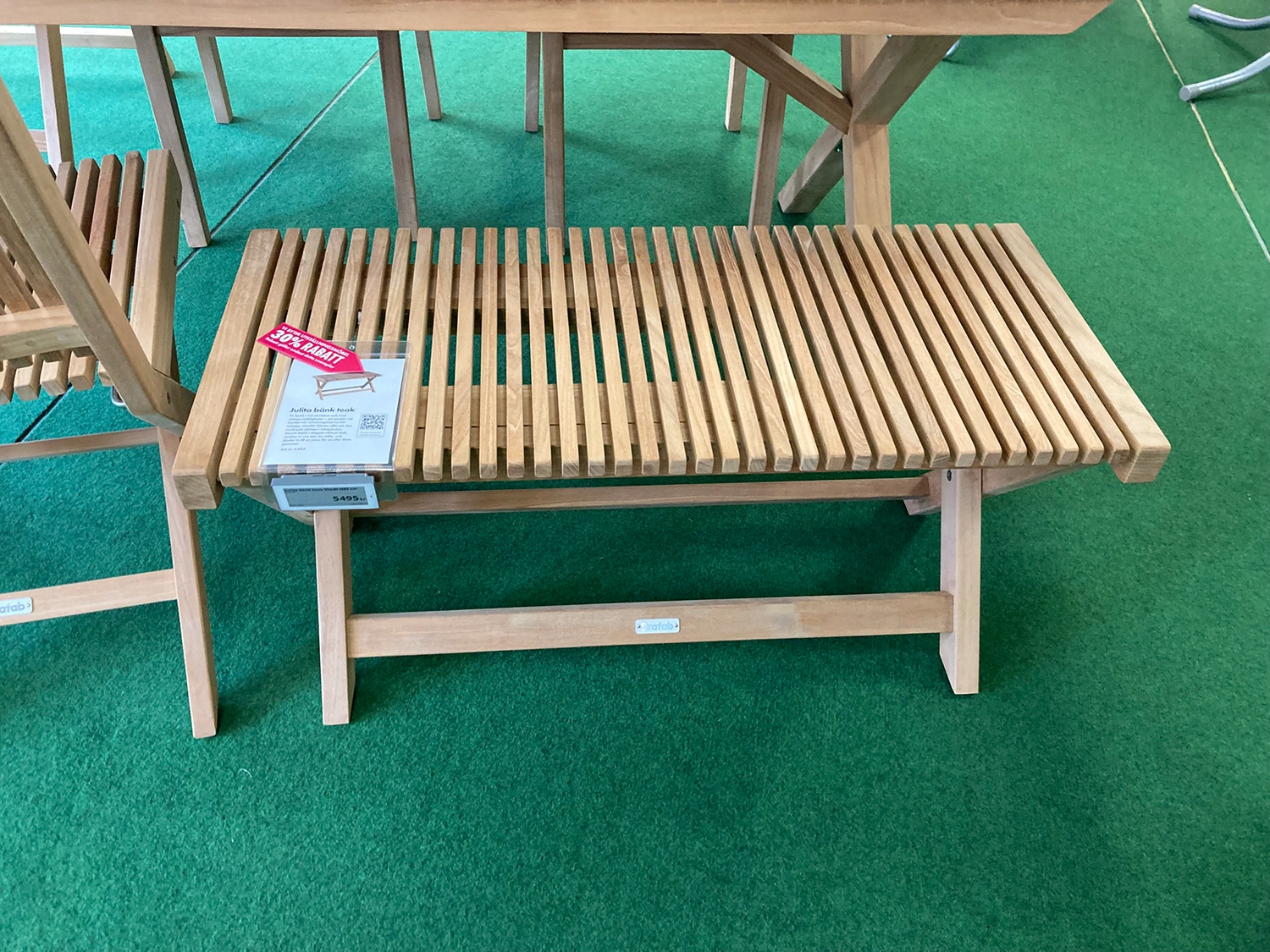 Julita bänk teak - 90 cm