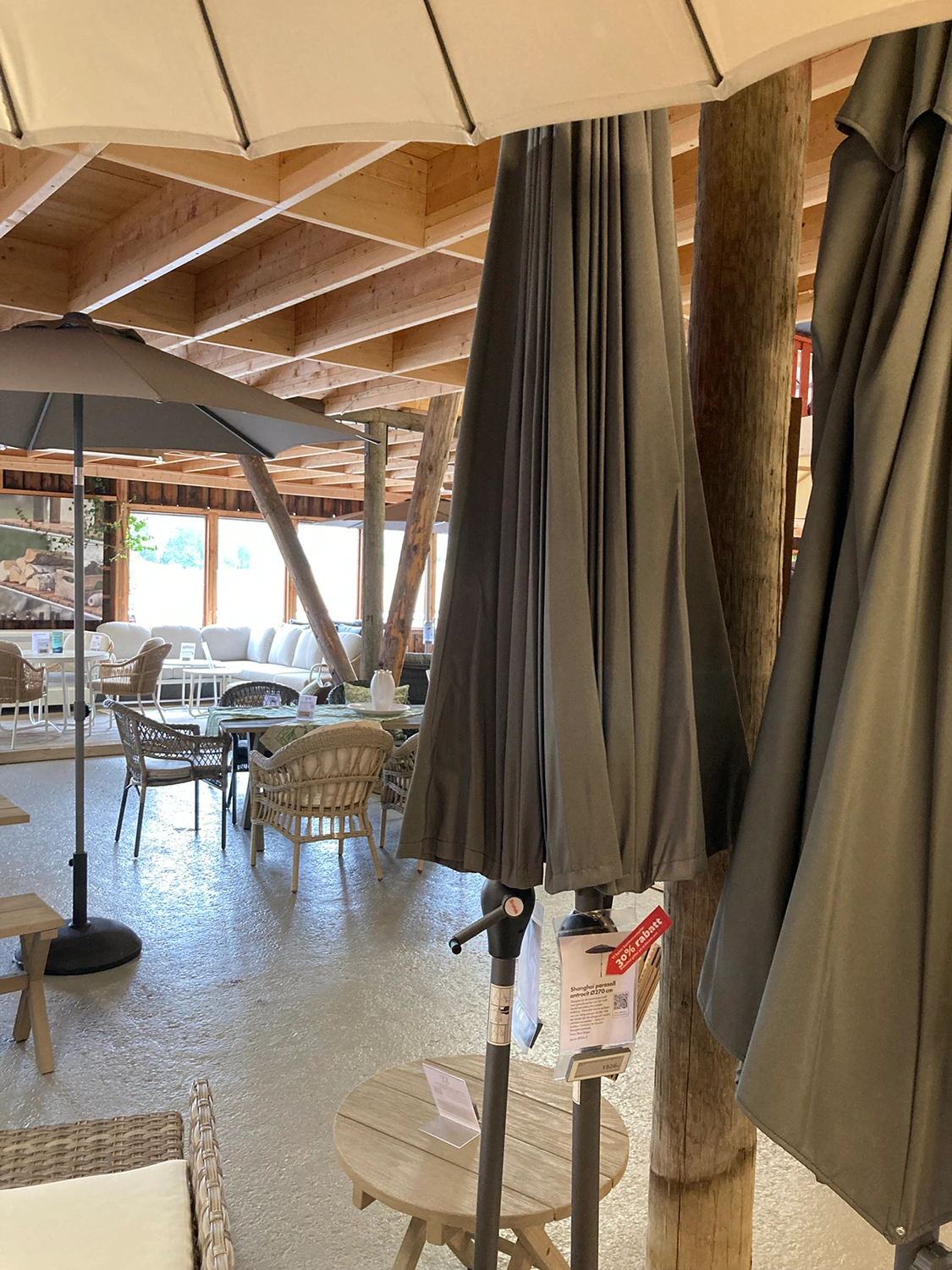 Shanghai parasoll antracit/grå Ø270 cm