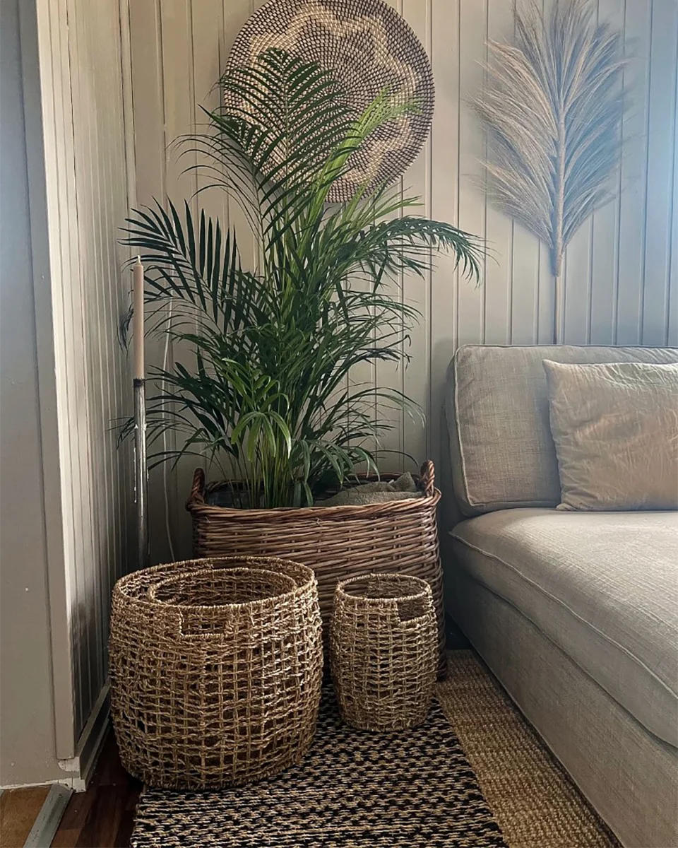 Korg sjögräs natur – Ø40×H37 cm