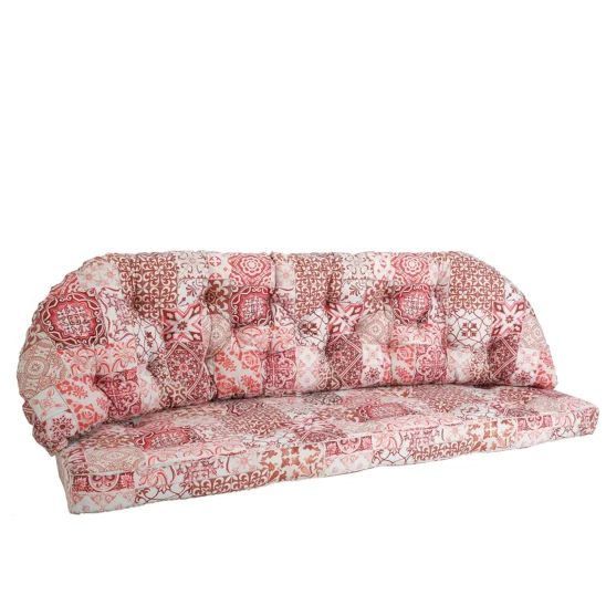 Dyna i mönstret Morocco orange till Sabina 3-sitssoffa.