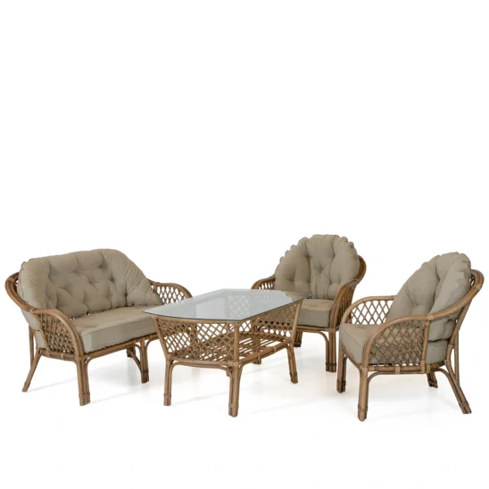 Sabina 2-sitsgrupp brun/sand