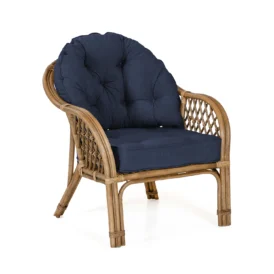 Sabina fåtölj brun/blå