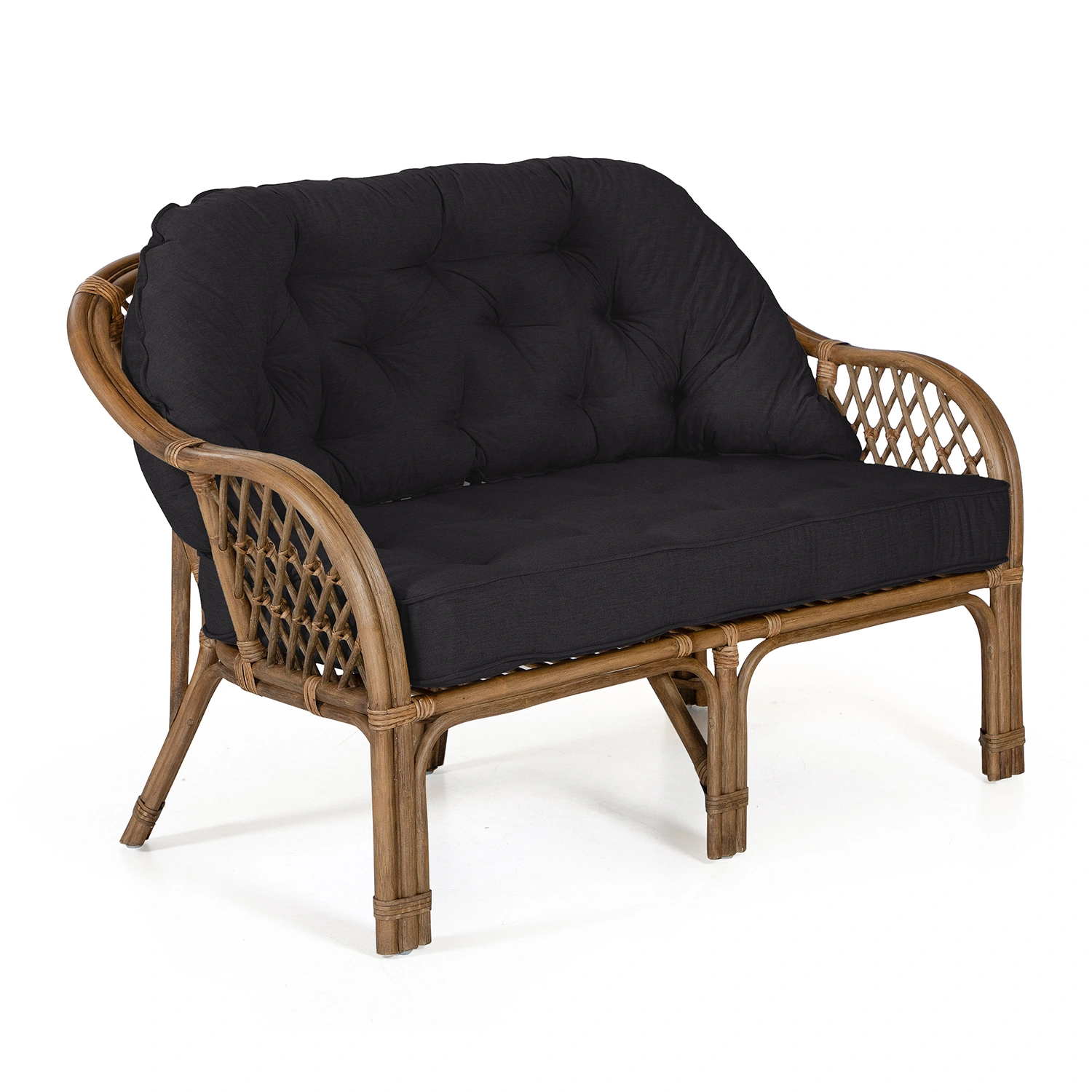 Sabina 2-sitssoffa brun/svart