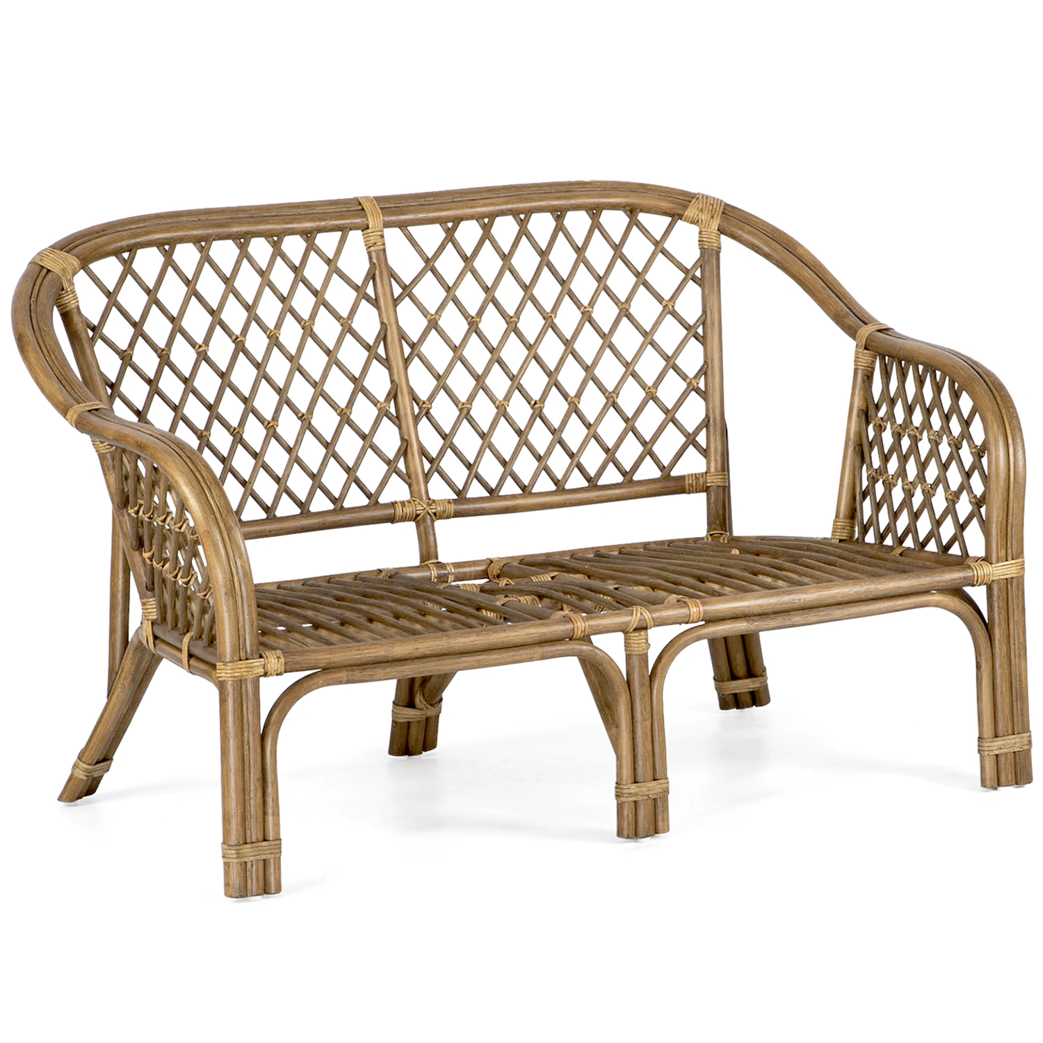 Sabina 2-sitssoffa brun/blå