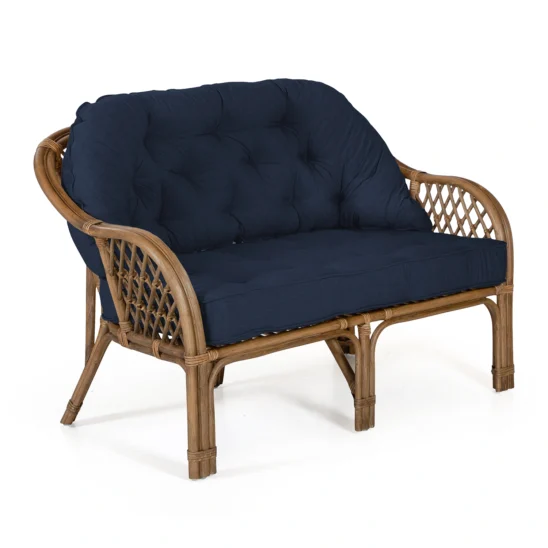 Sabina 2-sitssoffa brun/blå