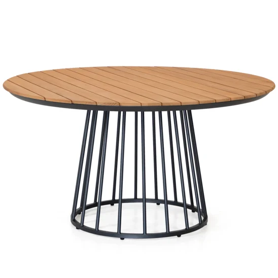 Viola matbord i antracit med teakskiva.