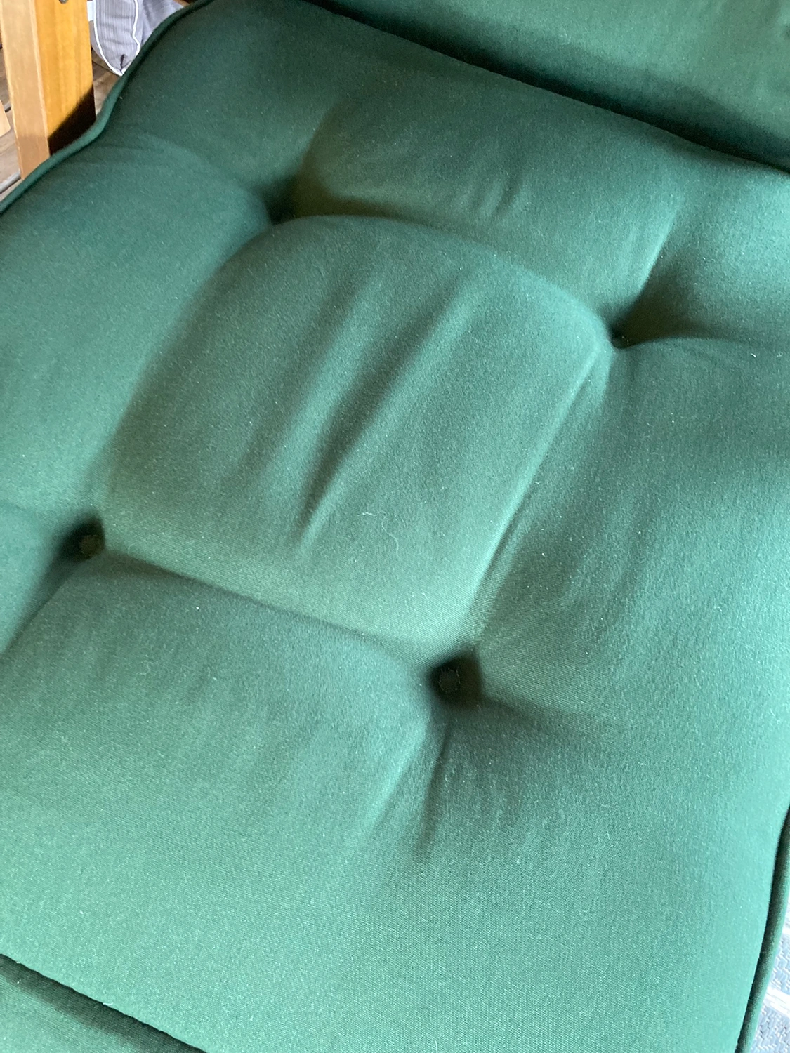 Woodline däckstolsdyna grön dralon, B50 cm