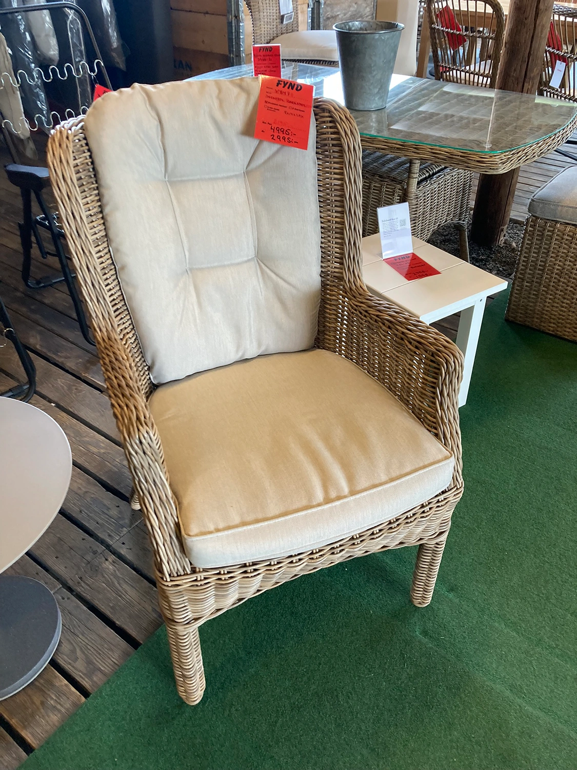 Jackson karmstol natur/sand