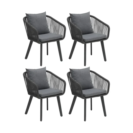 Hunneslätt karmstol grå 4-pack