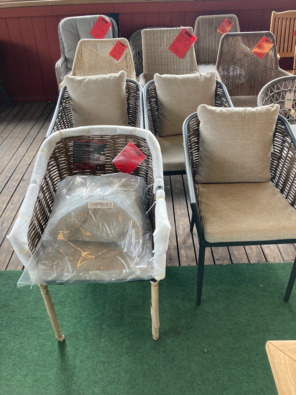 Cuba karmstol antracit/brun/beige - 4-pack