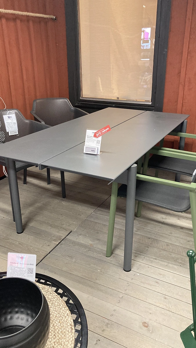 B45 matbord antracit 180x92 cm