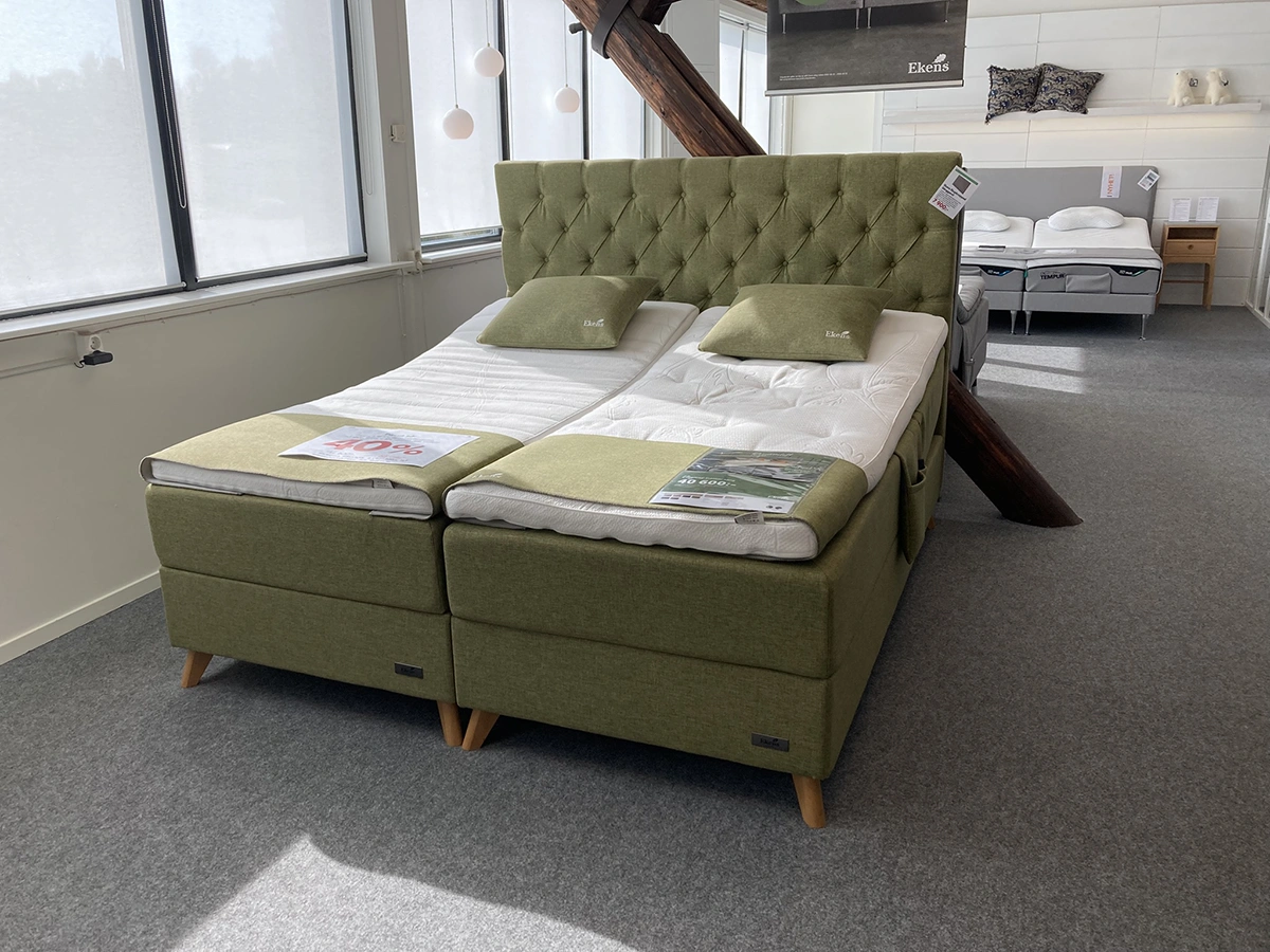 Elegans ställbara sängar M/F - mossa, 180x200 cm