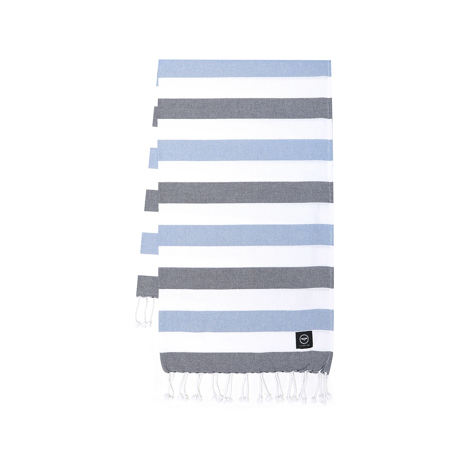 Product Image for Hamam Axel badlakan - ljusblå/mörkblå, 80x180 cm