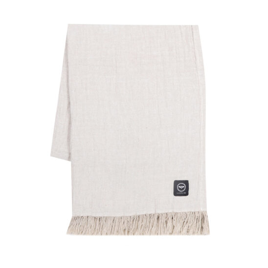 Clara pläd - linne/vit, 130x170 cm