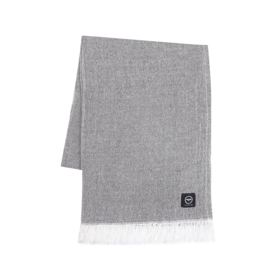 Clara pläd - beige/brun, 130x170 cm