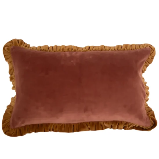 Olsson och Jensen Kuddfodral Doris rostrosa/kamel 30×50 cm