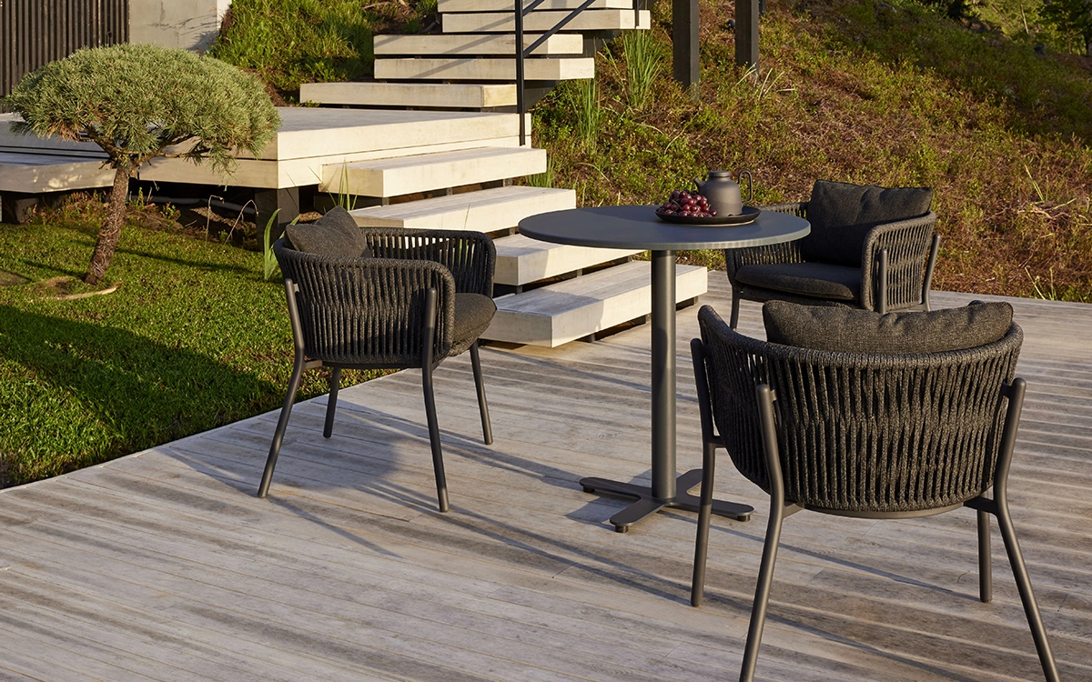 Kobben cafébord mörkgrå - Ø75 cm