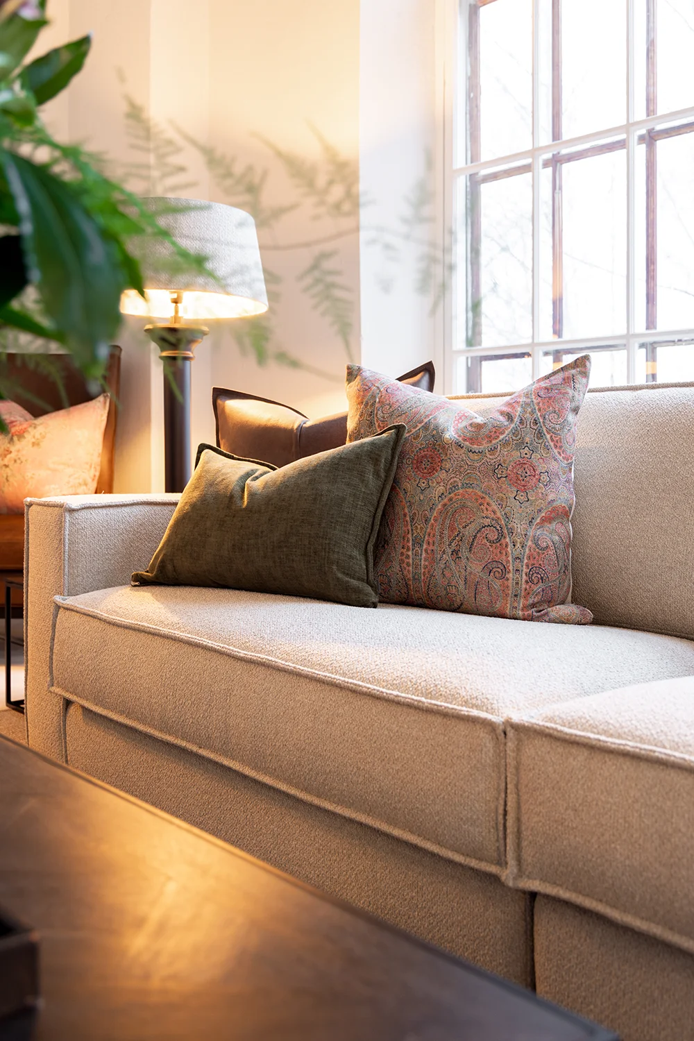 Kuddfodral Sheldon paisley/rose