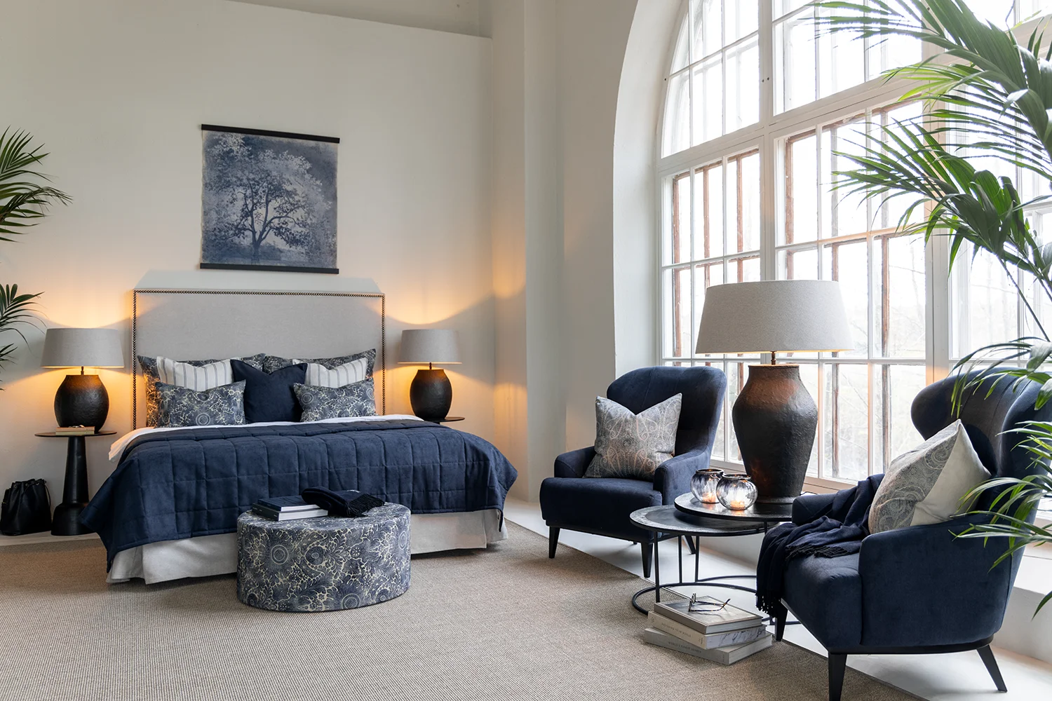 Kuddfodral Sheldon indigo