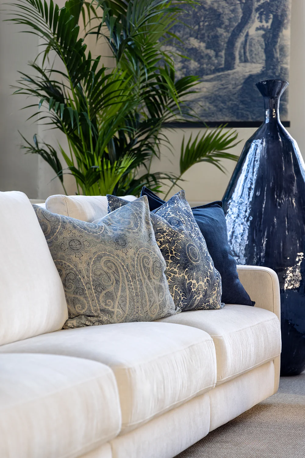 Kuddfodral Sheldon indigo