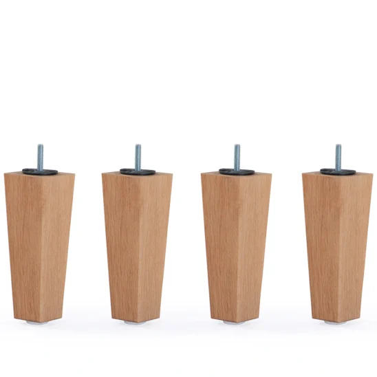 Tor fykantiga konade sängben - oljad ek, 18 cm