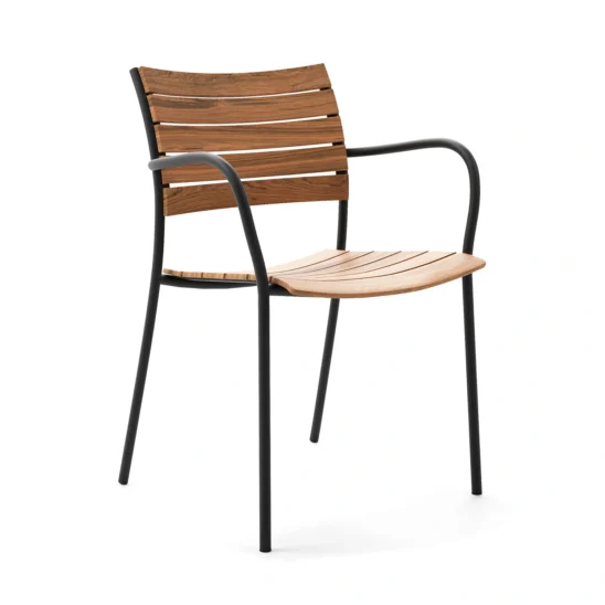 Sundal karmstol teak/svart