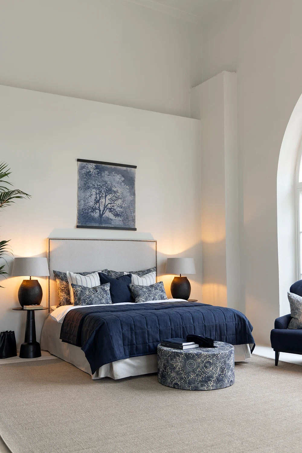 Meghan överkast simply deep blue