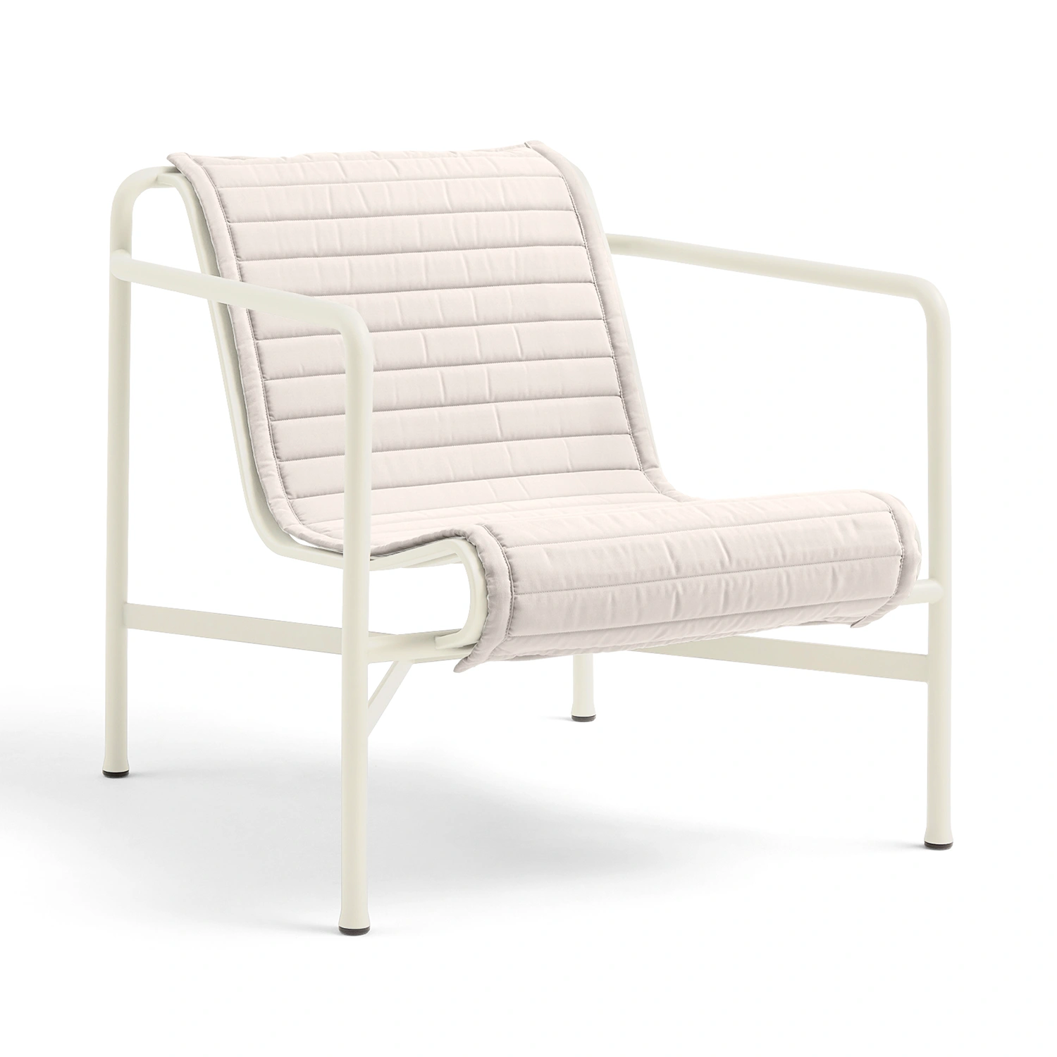Palissade låg fåtöljdyna, quilt gräddvit