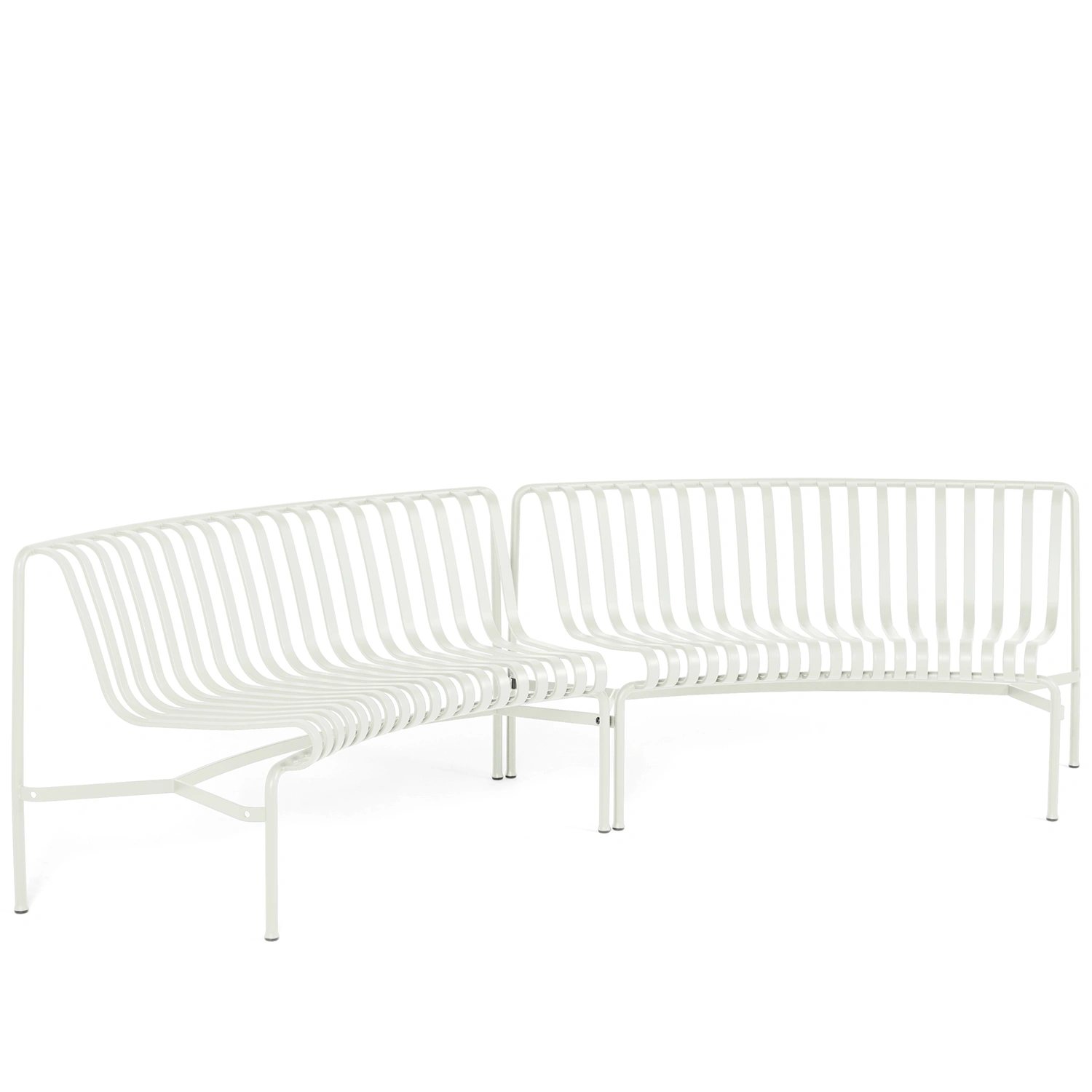 Palissade Park inåtsvängd soffa gräddvit