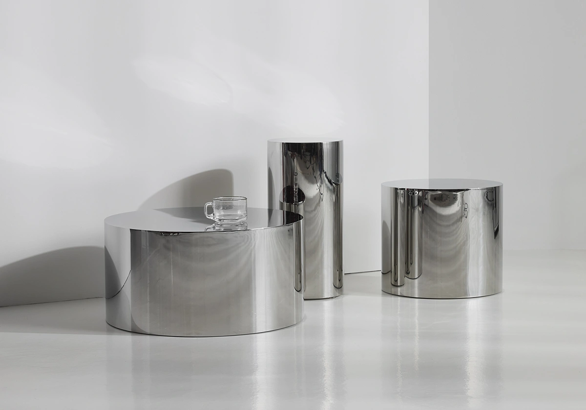 Tin drum sidobord - Ø25 cm