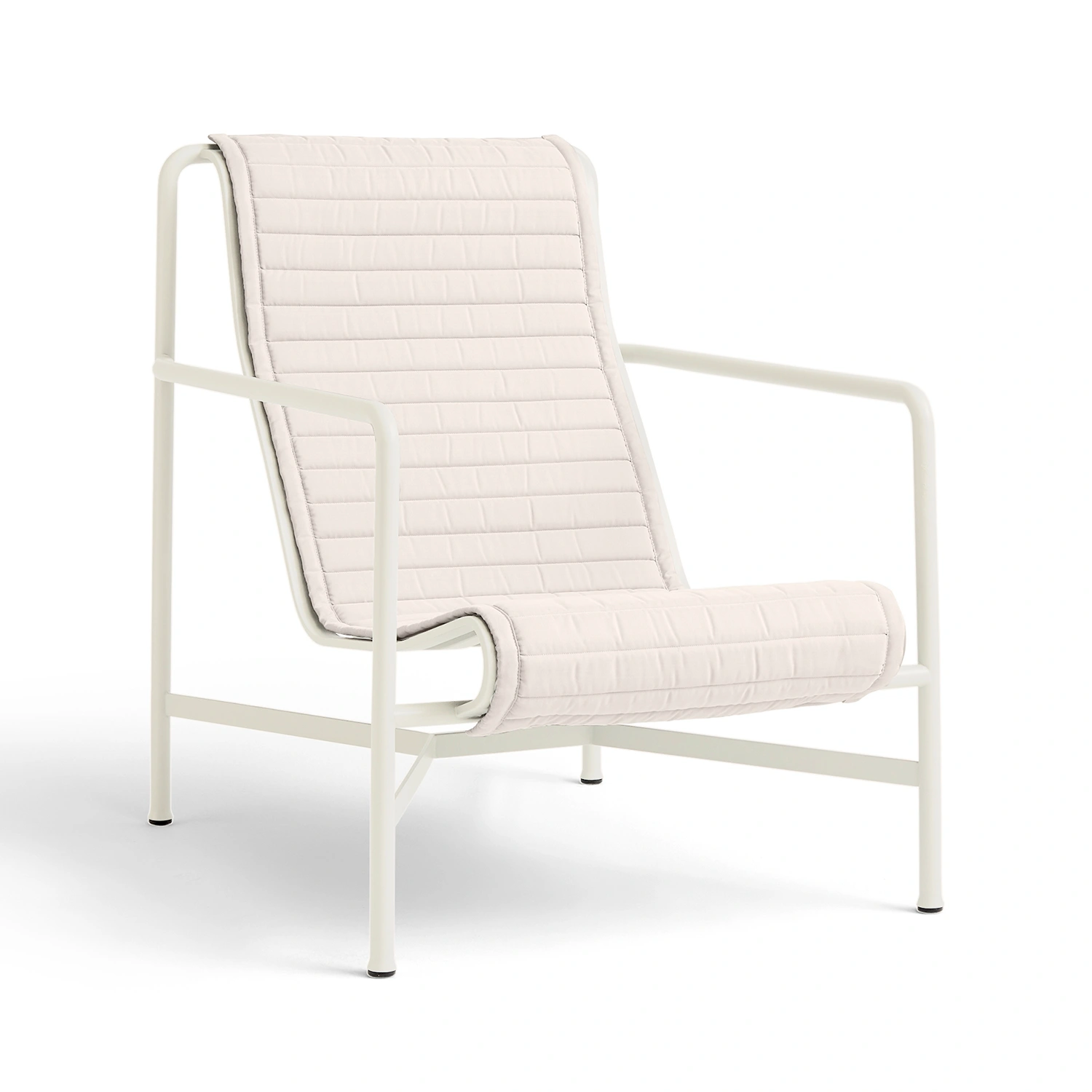 Palissade hög fåtöljdyna, quilt gräddvit