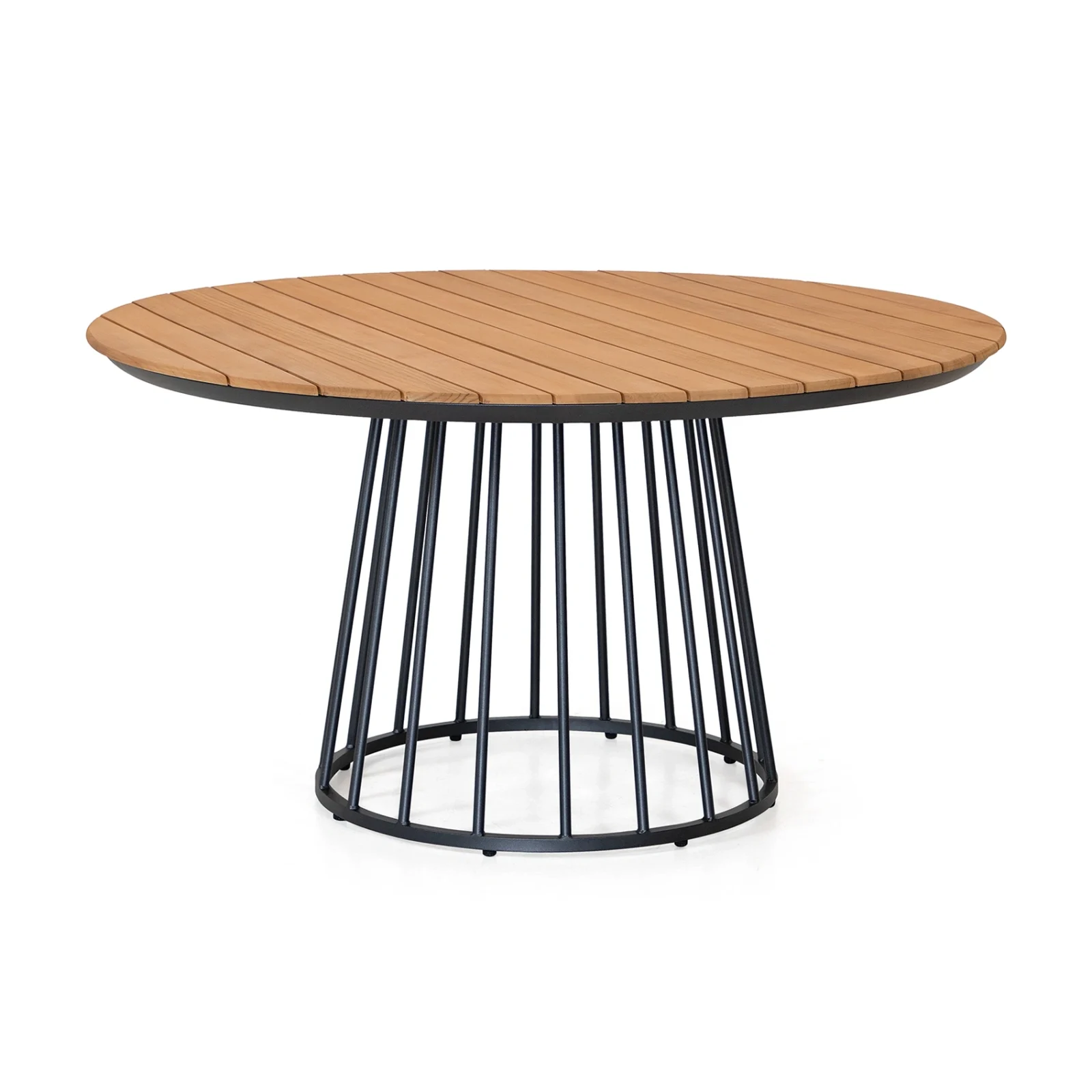 Viola matbord antracit/teak - Ø135 cm