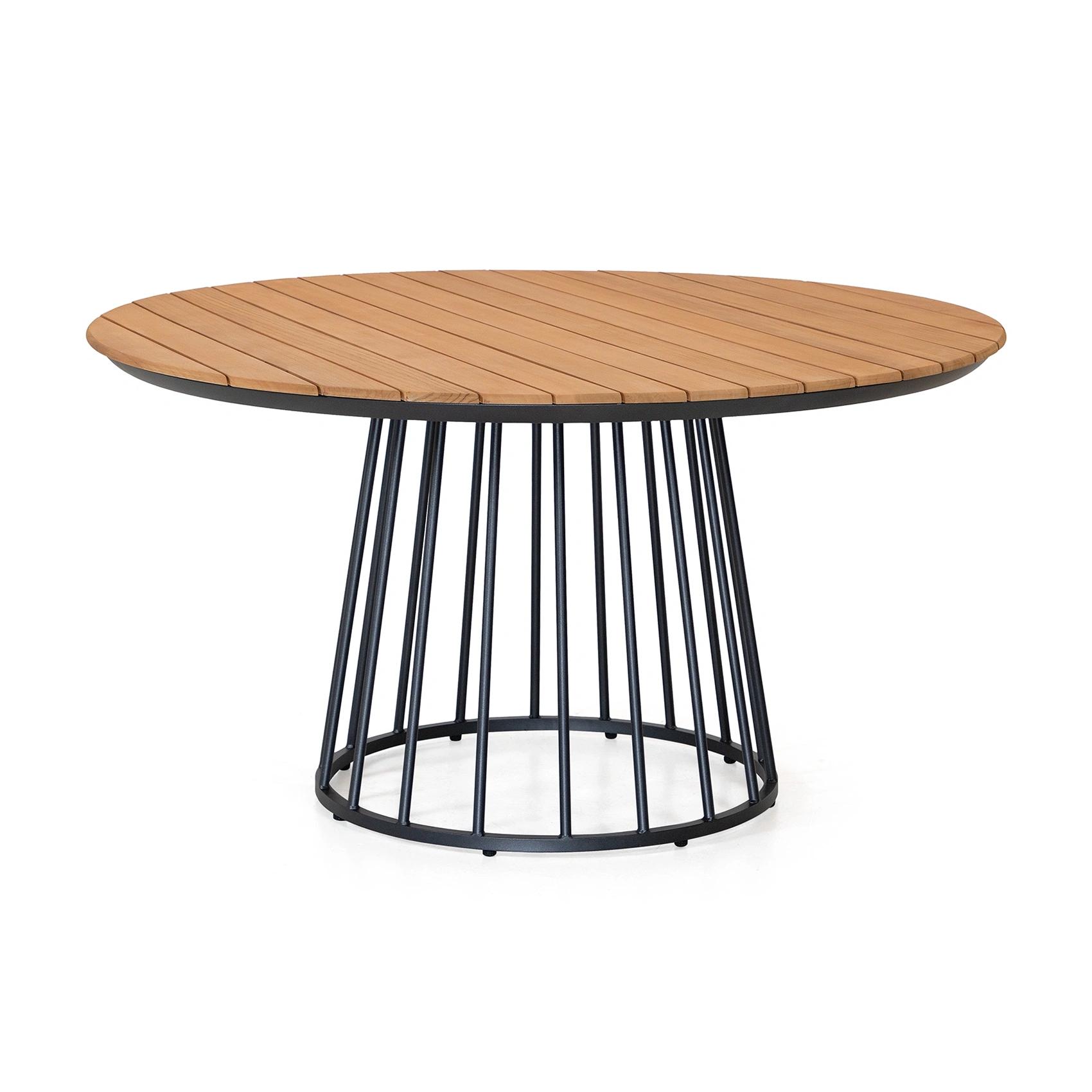 Viola matbord antracit/teak - Ø135 cm