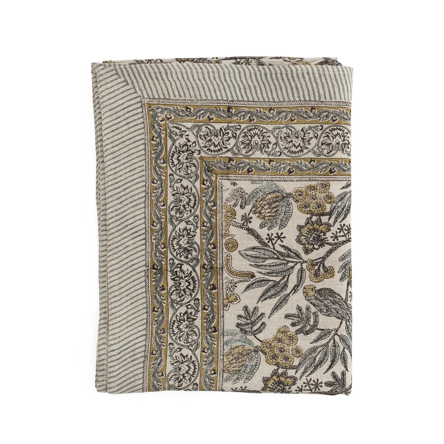 Bordsduk Linne Parrot blå, 170x350 cm