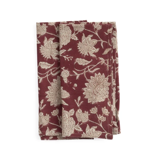 Linneservetter Indian rose röd - 2-pack